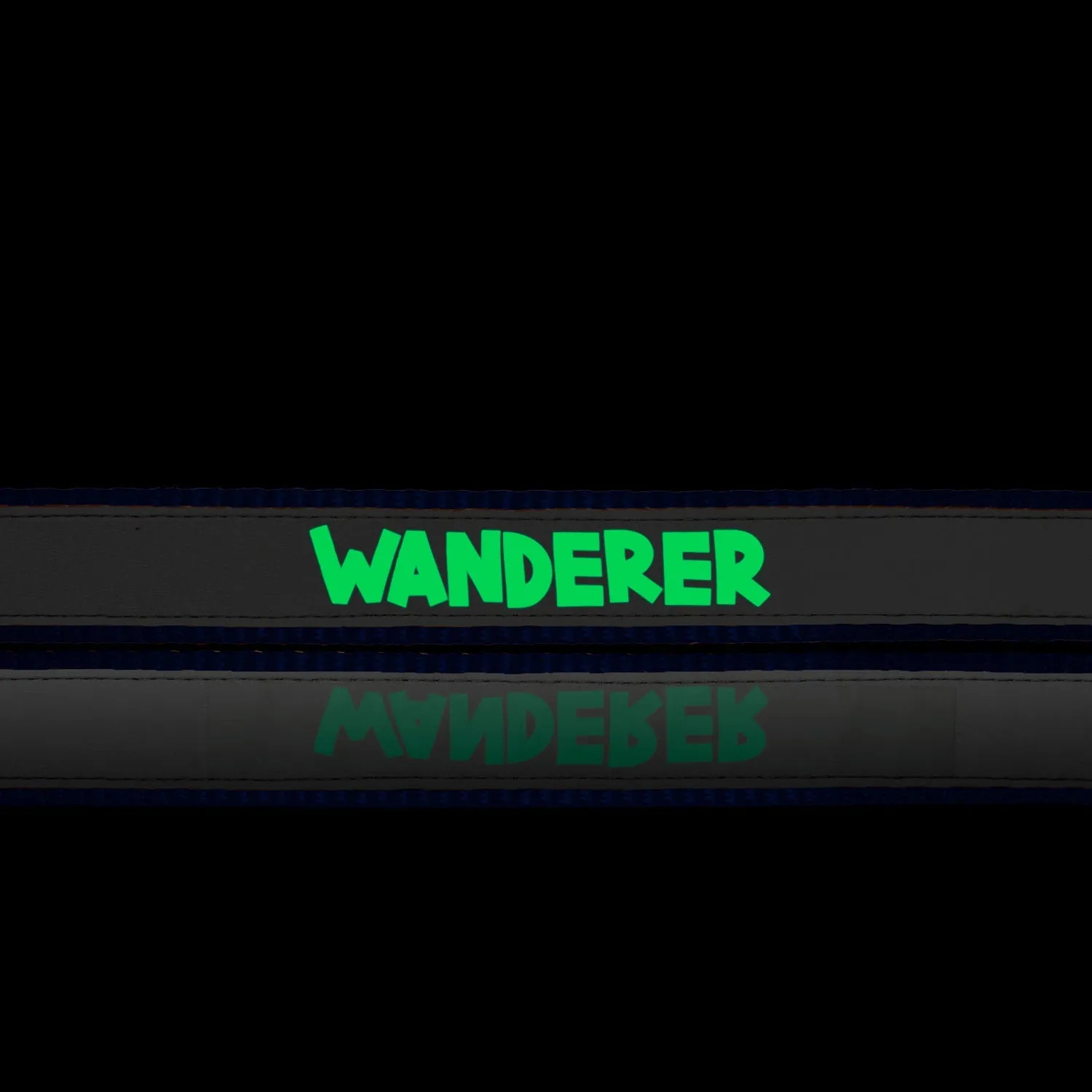 "Wanderer" Night Glow Printed Reflective Nylon Neck Belt Collar for Dogs