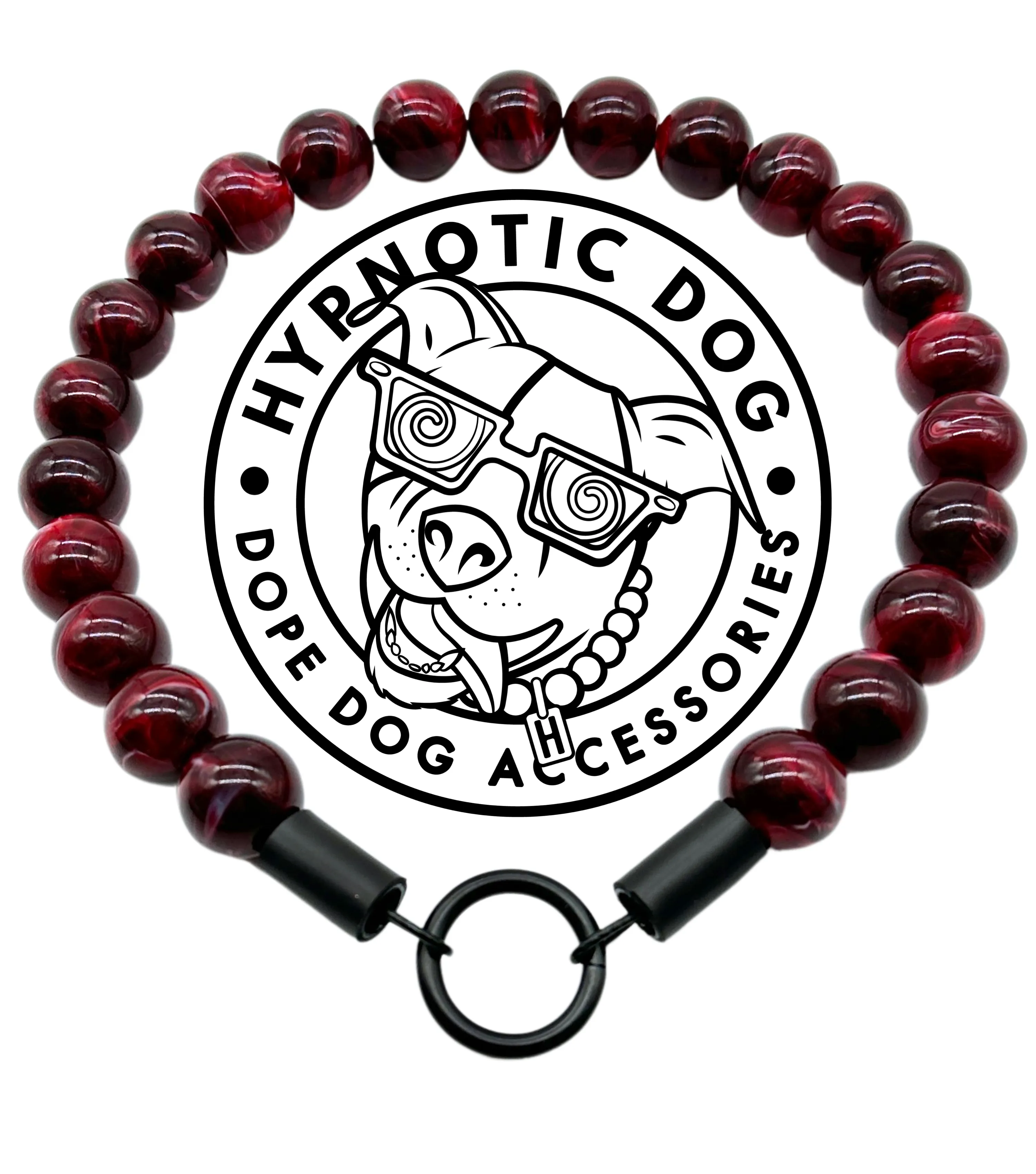 Ruby Smoke Acrylic Bead Collar