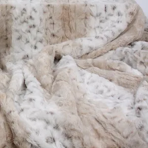 soft blanket - arctic snow leopard