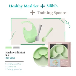 Suppertime Combo, Roll & Lock Silibib  Healthy Meal  Training Spoon)Key Lime