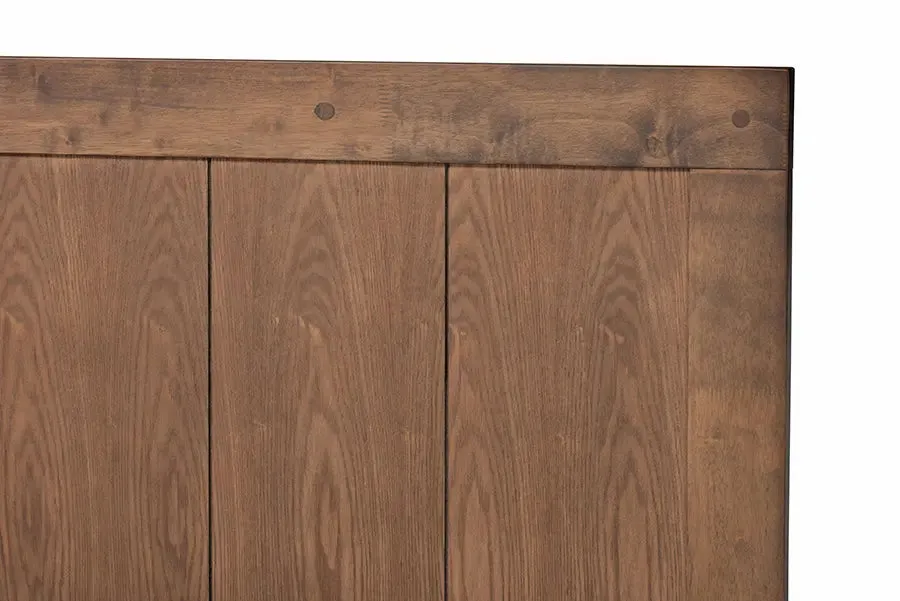 Sydney Ash Walnut Finished Wood Platform Bed (Queen)