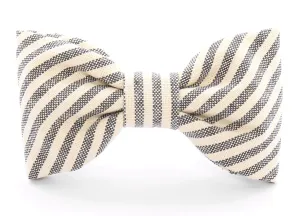 THE FOGGY DOG | Charcoal Stripe Bow Tie