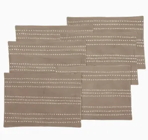 Tribal Cloth Mushroom Dots Table Mats
