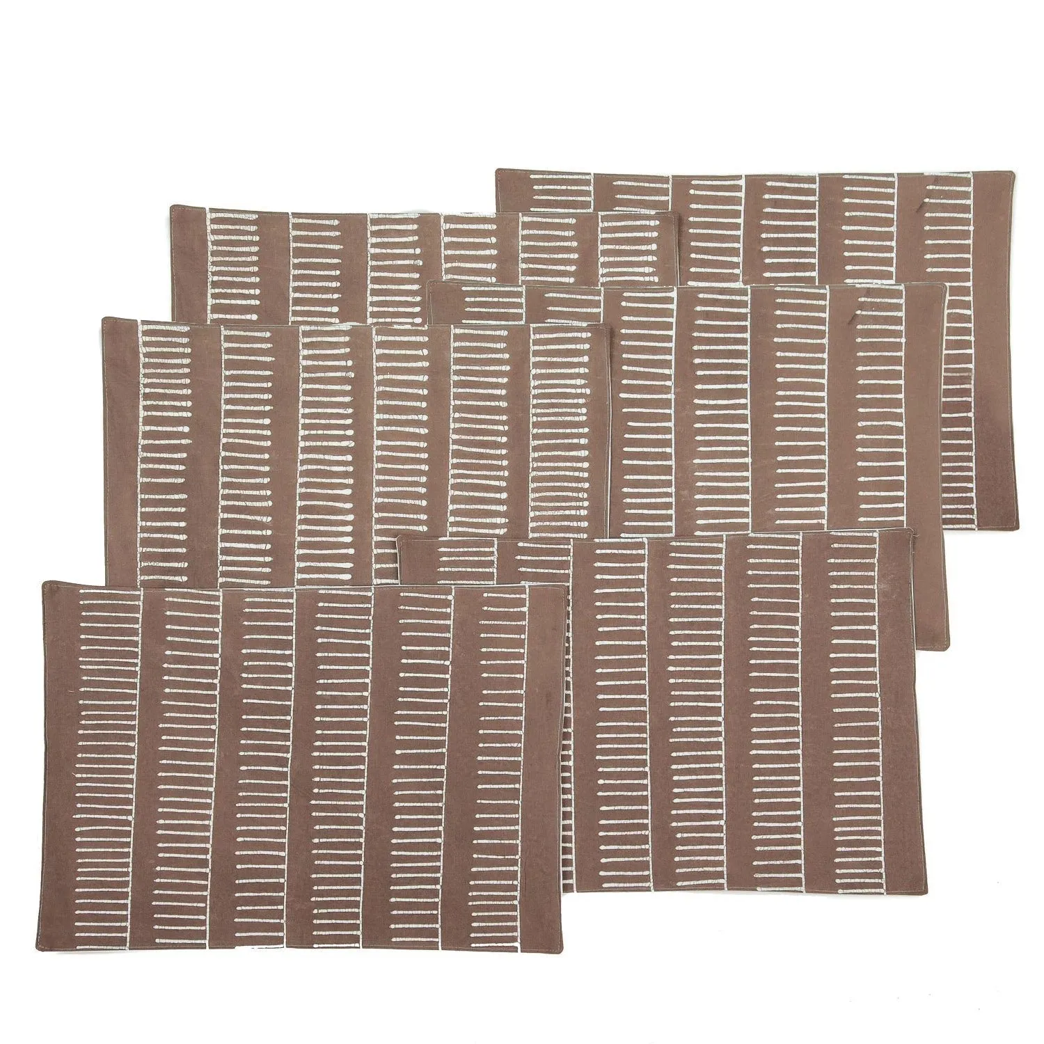 Tribal Cloth Mushroom Rake Table Mats