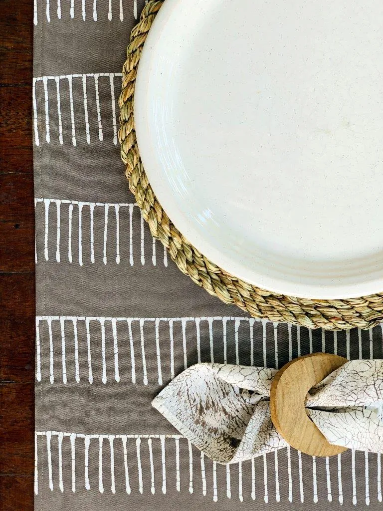 Tribal Cloth Mushroom Rake Table Mats
