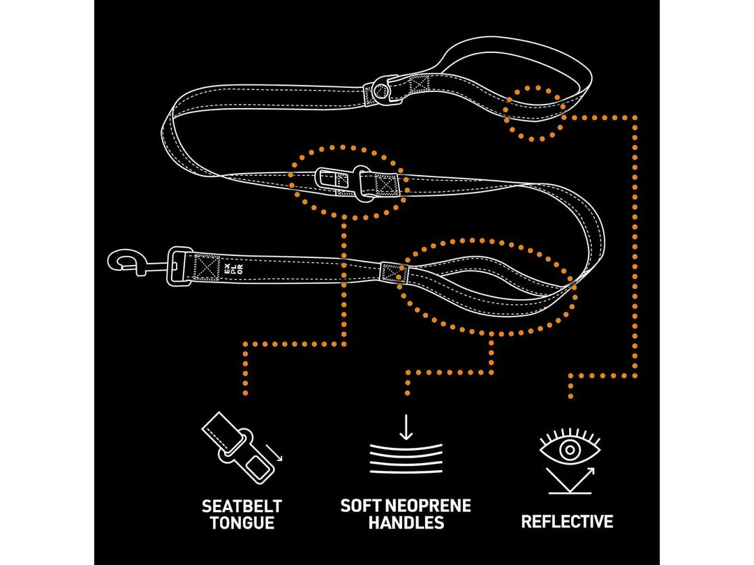Ultimate Fit On-The-Road Leash Safety - Silver Reflective