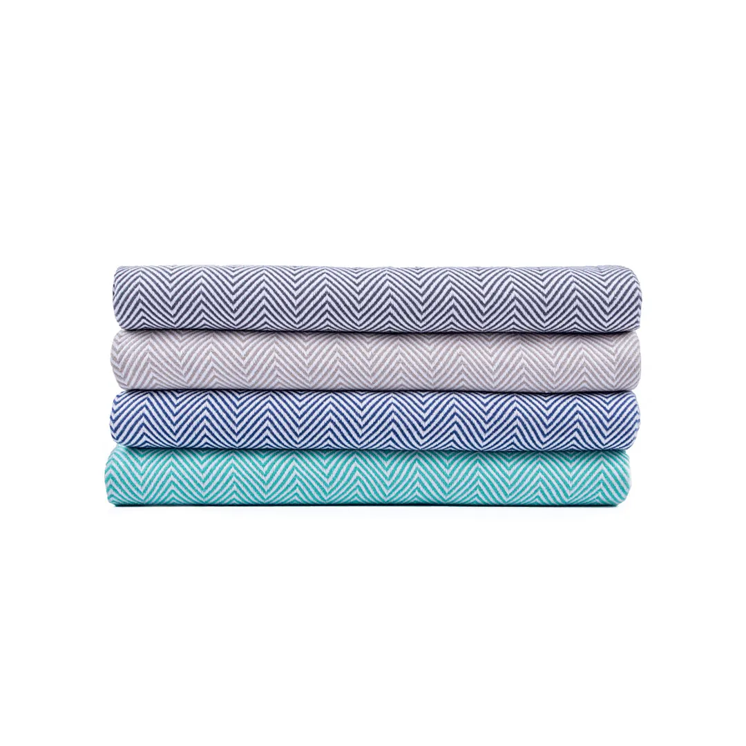 Woven Cotton Blankets - All Season - Herringbone