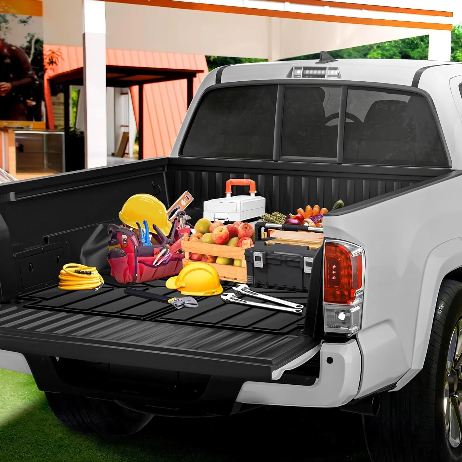 YITAMOTOR® Truck Bed Mat for 2020-2023 Jeep Gladiator 5 Ft, Pickup Truck Bed Liner for Jeep Gladiator Accessories, All Weather Rugged TPE Truck Bed Liner Fit Jeep Gladiator
