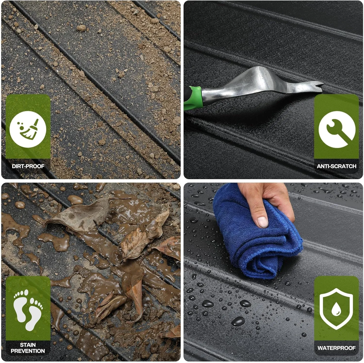 YITAMOTOR® Truck Bed Mat for 2020-2023 Jeep Gladiator 5 Ft, Pickup Truck Bed Liner for Jeep Gladiator Accessories, All Weather Rugged TPE Truck Bed Liner Fit Jeep Gladiator