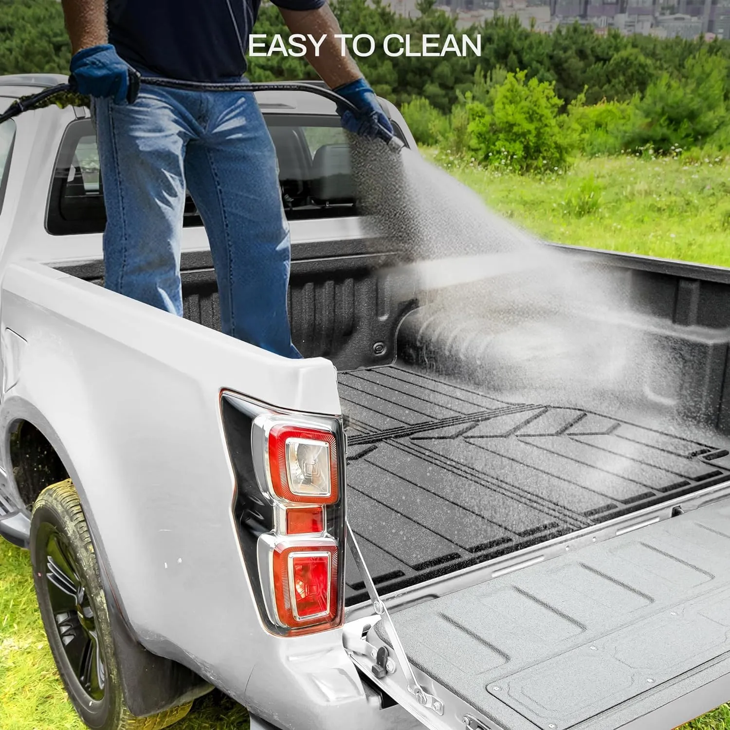 YITAMOTOR® Truck Bed Mat for 2020-2023 Jeep Gladiator 5 Ft, Pickup Truck Bed Liner for Jeep Gladiator Accessories, All Weather Rugged TPE Truck Bed Liner Fit Jeep Gladiator