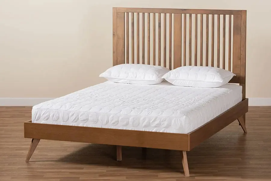 Yorkshire Ash Walnut Finished Wood Platform Bed (Queen)
