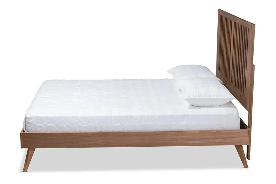 Yorkshire Ash Walnut Finished Wood Platform Bed (Queen)