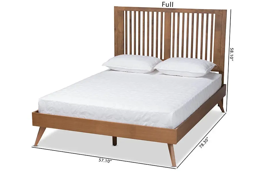 Yorkshire Ash Walnut Finished Wood Platform Bed (Queen)