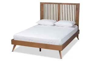 Yorkshire Ash Walnut Finished Wood Platform Bed (Queen)