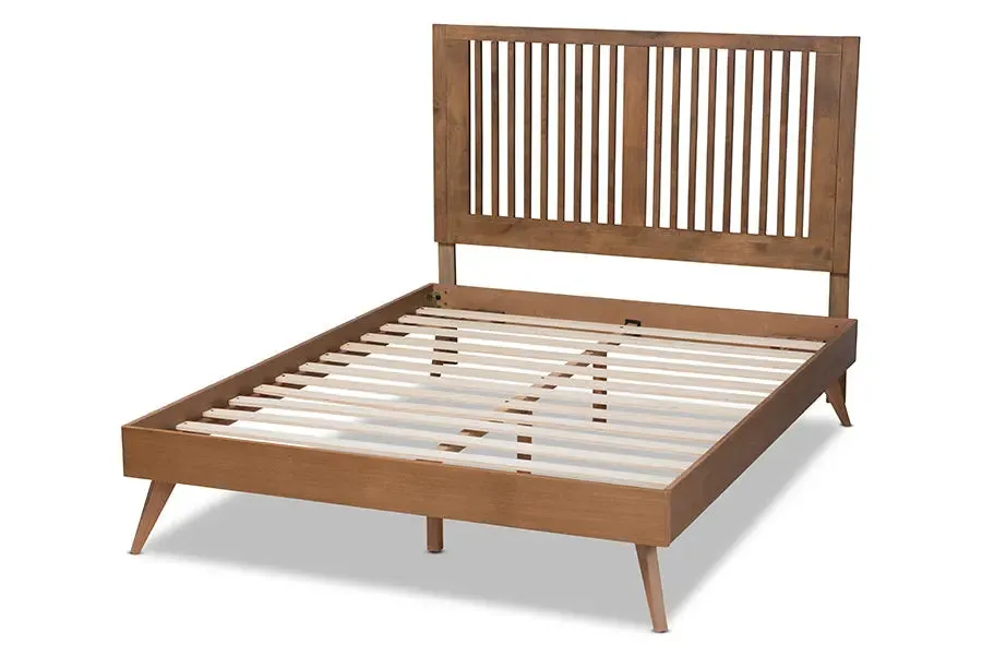 Yorkshire Ash Walnut Finished Wood Platform Bed (Queen)