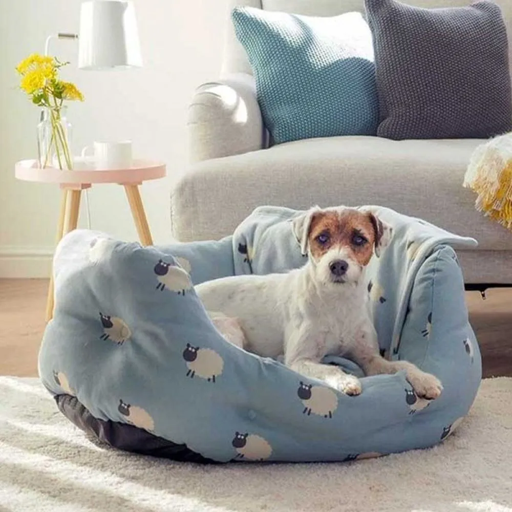 Zoon Oval Counting Sheep Pet Bed - Large